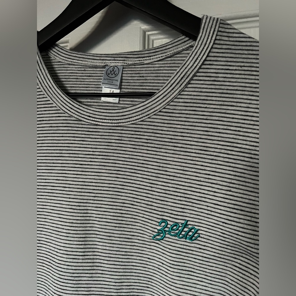 Black and White Striped “Zeta” Tee